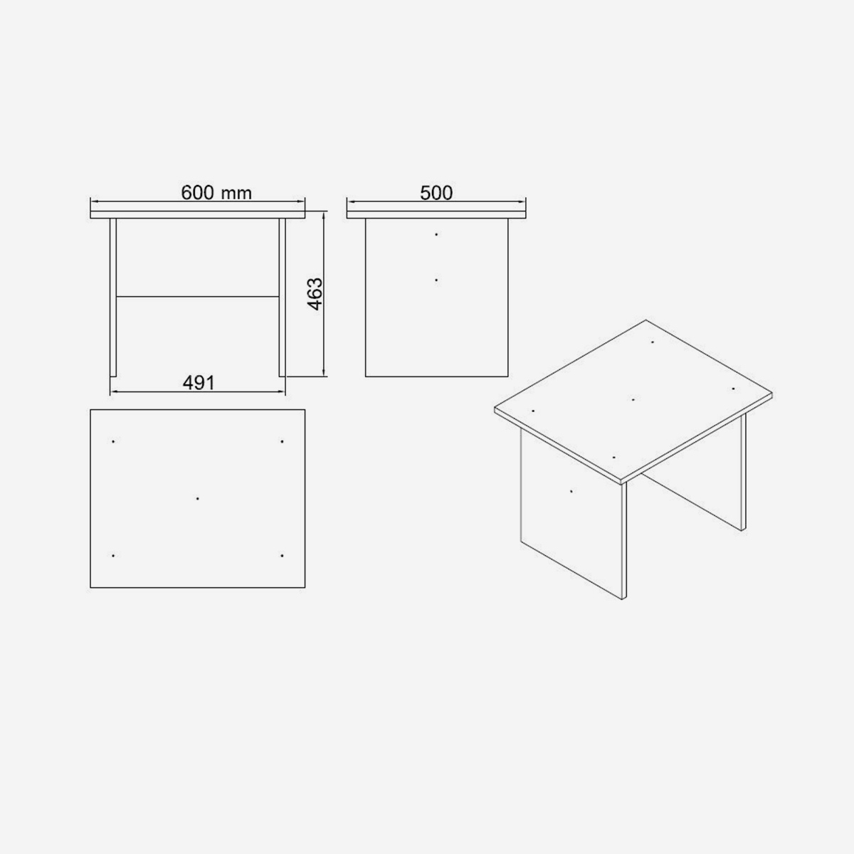 Büromöbel-Set mit Schreibtisch und Bücherregal Xylaroth
