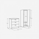 Mueble multiusos con espejo y cajones Orixium