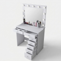Tocador de maquillaje de mesa con espejo y luces Calida