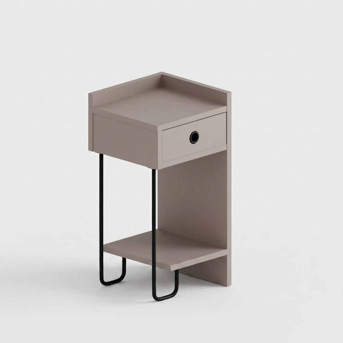 Comodino moderno con cassetto e ripiano Sirius Right