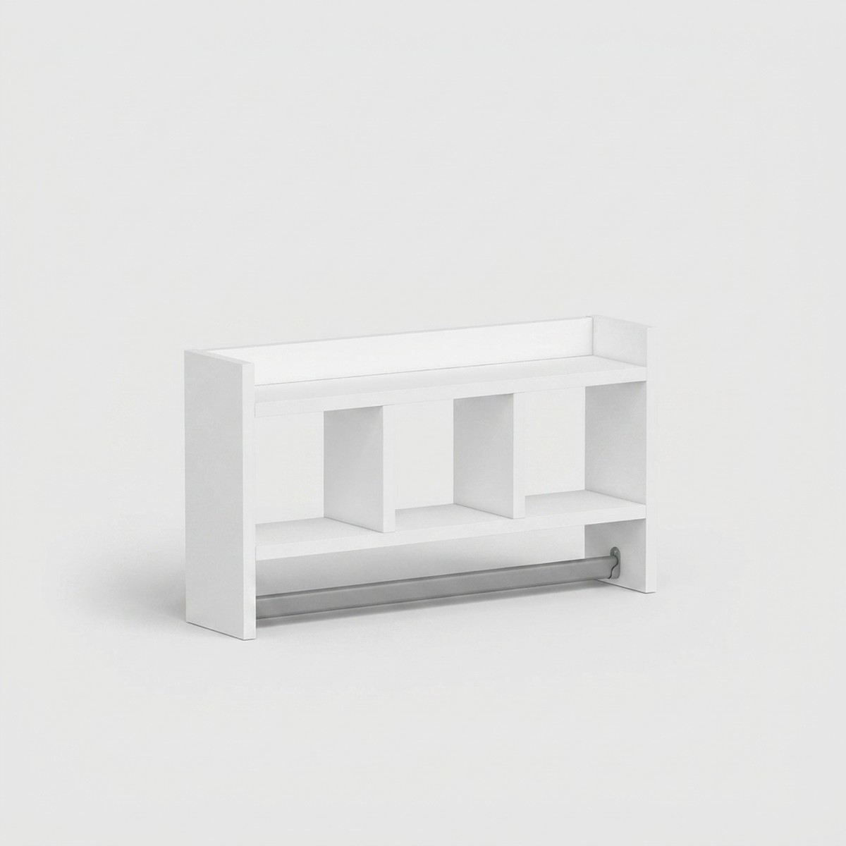 Estante de pared multiusos con portarrollos Asya