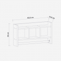 Estante de pared multiusos con portarrollos Asya