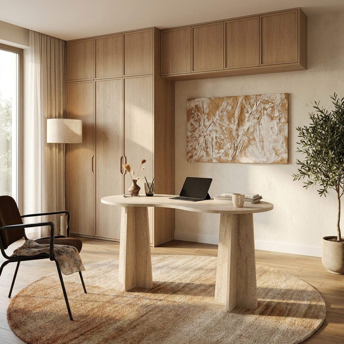 Escritorio de estudio de diseño en melamina 120x60 cm Infini