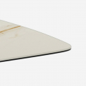 Mesa de comedor fija de cerámica y metal 220x110 Orion