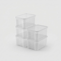 Set de 5 cajas organizadoras apilables con tapa 14 L T Box XS