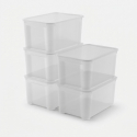 Set de 5 contenedores apilables ahorraespacio T Box L 47