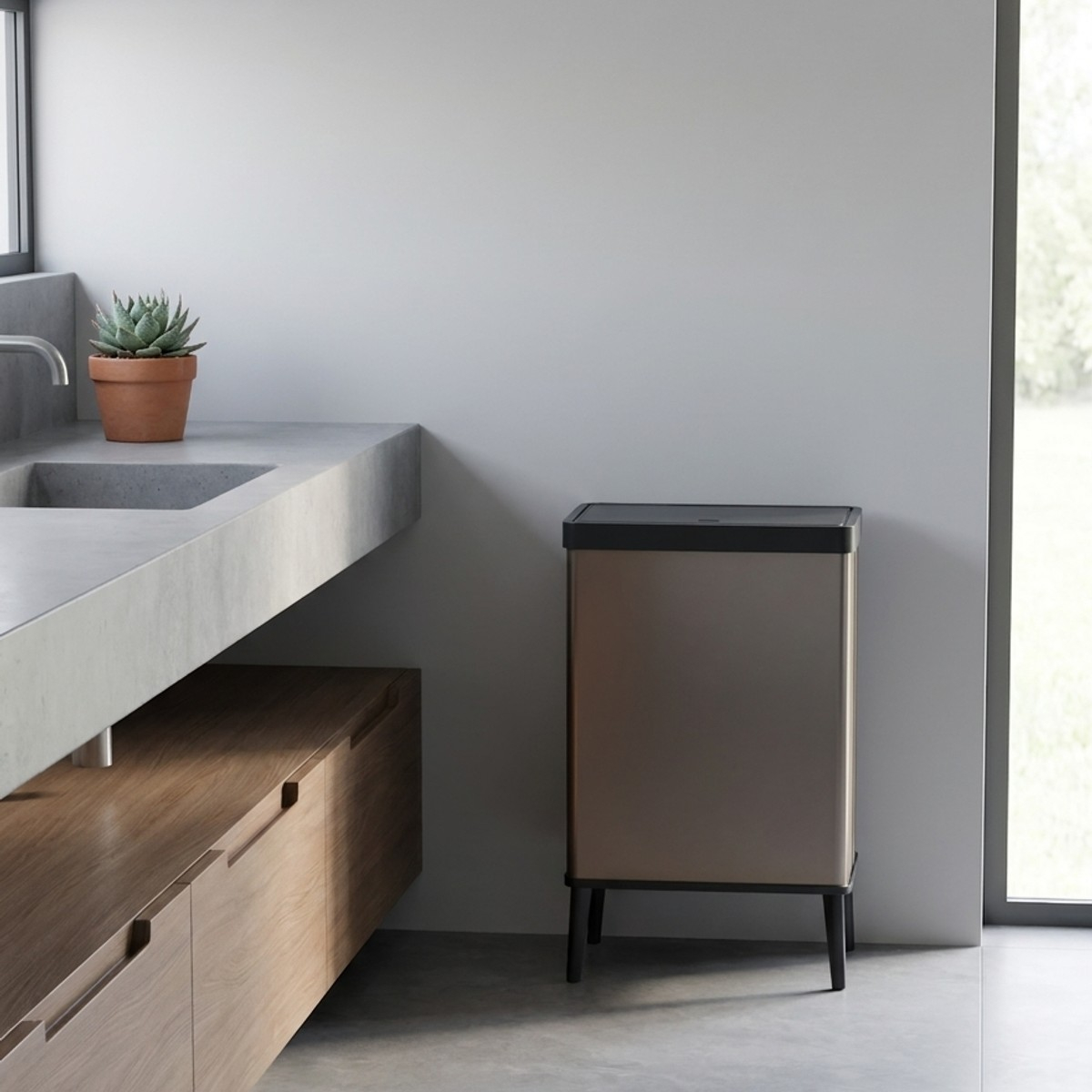 Cubo de basura de cocina 54L de diseño moderno Verto High