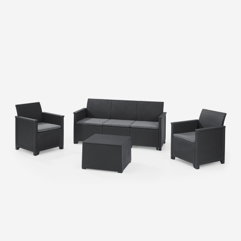 3-Sitzer Sofa mit Kissen Emma