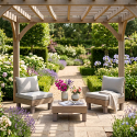 Garten-Sitzmodul mit Rückenlehne und Kissen Elements