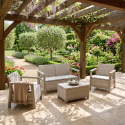 Conjunto de jardín con cojines y mesa auxiliar Set Scandi