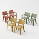 Set de 6 sillas de jardín con reposabrazos Julie Chair