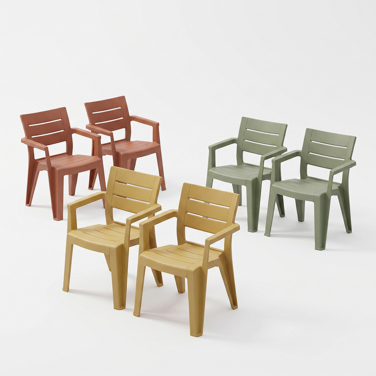 Set de 6 sillas de jardín con reposabrazos Julie Chair