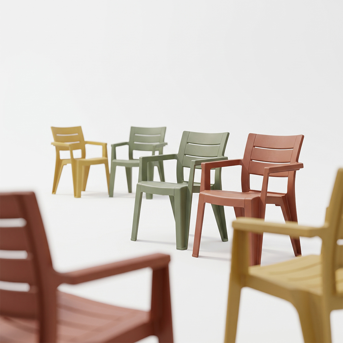 Set de 6 sillas de jardín con reposabrazos Julie Chair