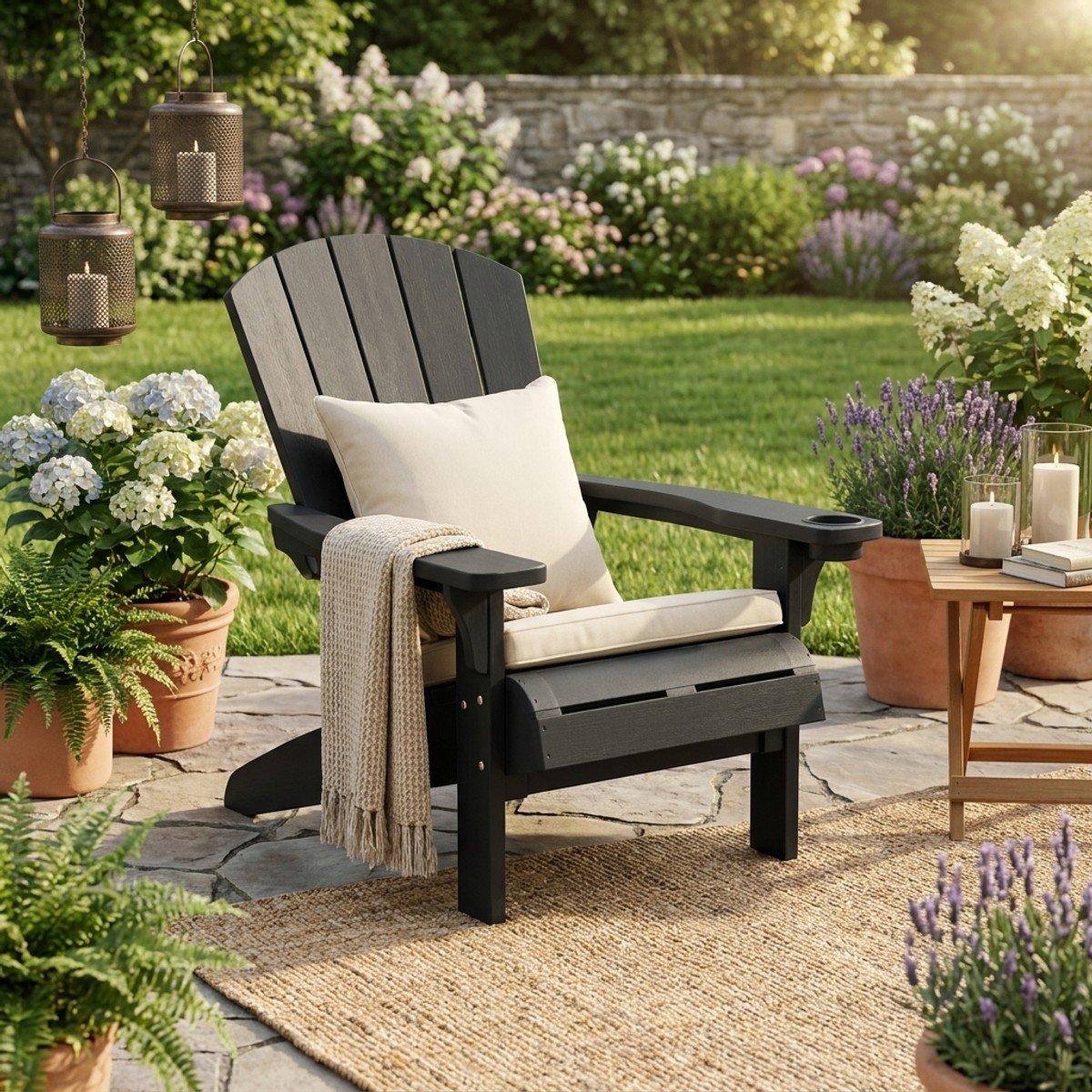 Gartenstuhl in Holzoptik Alpine Adirondack
