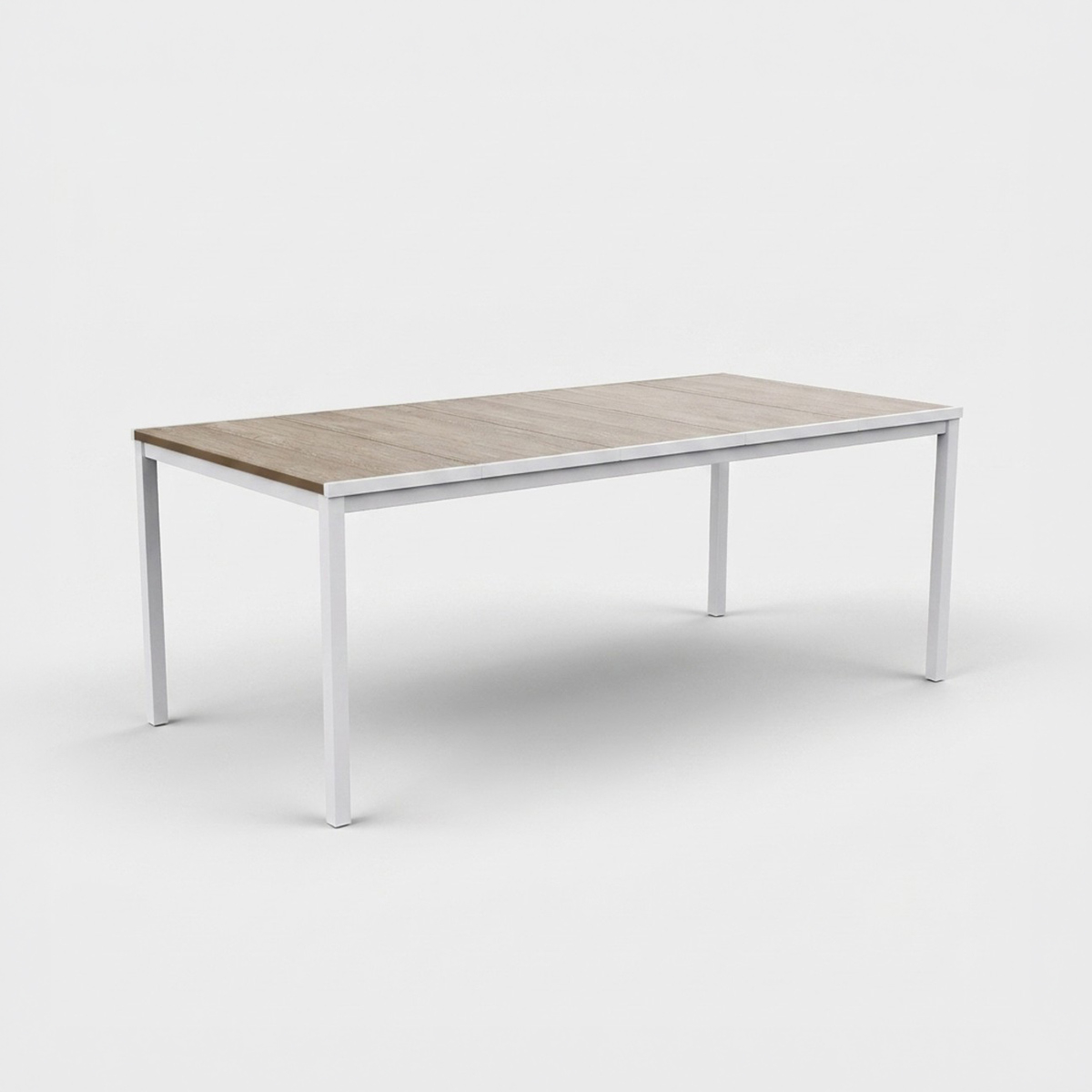 Mesa de jardín de metal efecto madera 200 cm Porto 200