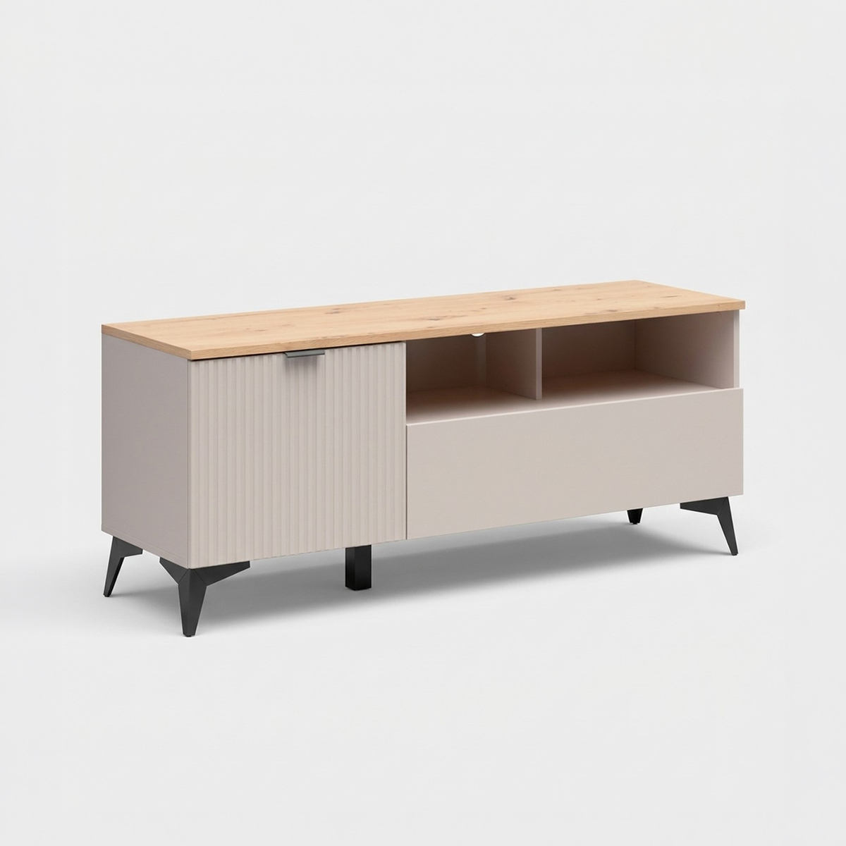 Mueble TV móvil Velton con cajón y puerta abatible