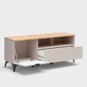 Mueble TV móvil Velton con cajón y puerta abatible