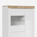 Vitrina alta de 2 puertas con balda de vidrio Holten