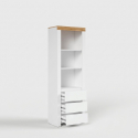 Mueble librería con 3 cajones y estantes Holten