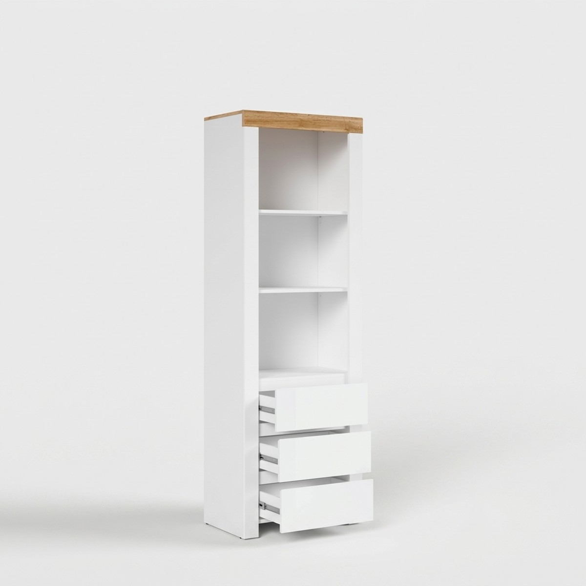 Mueble librería con 3 cajones y estantes Holten