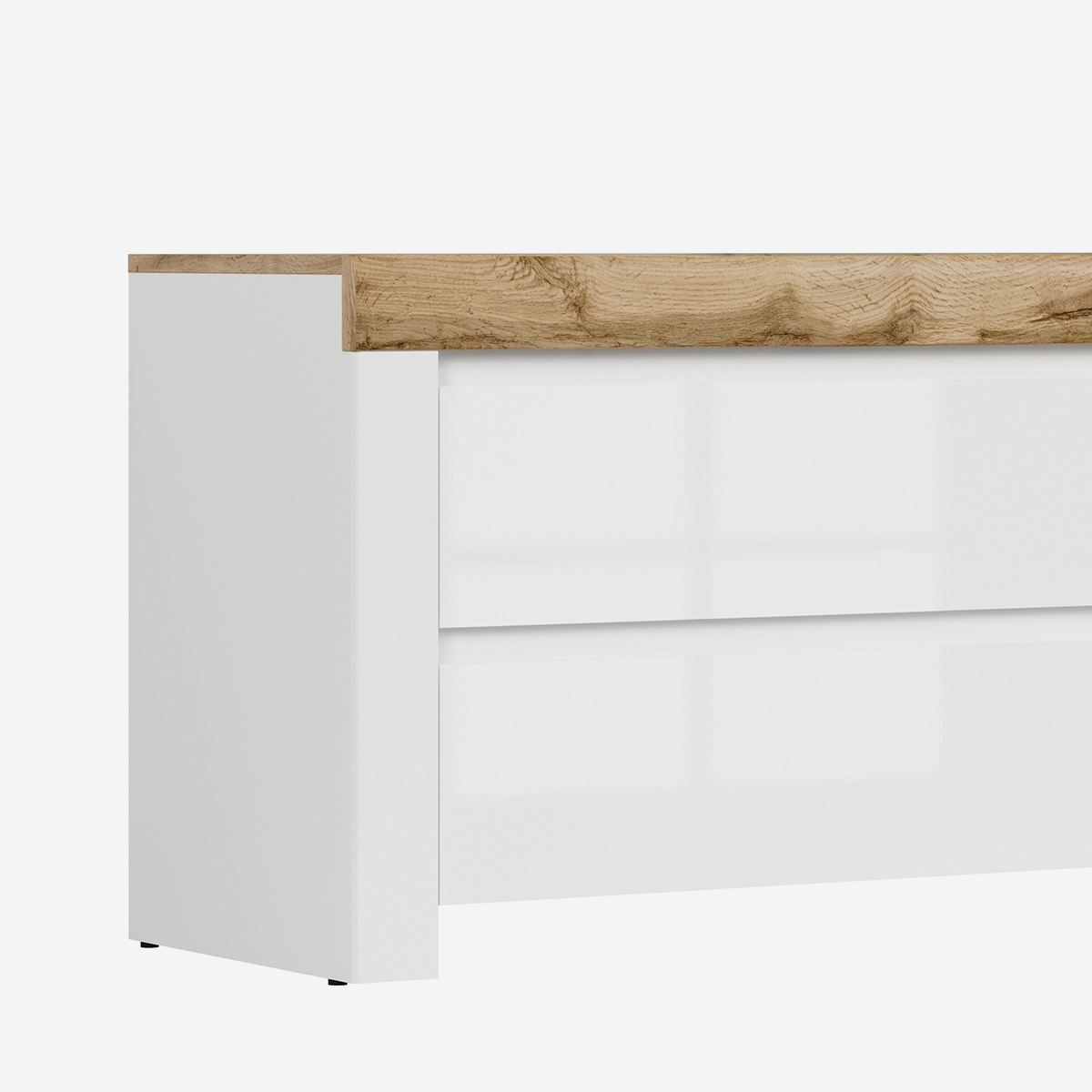 Mueble TV Holten con 2 cajones y hueco abierto