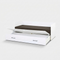 Sofá cama plegable con cajón y cojines color antracita 80-160x200 Tetrix