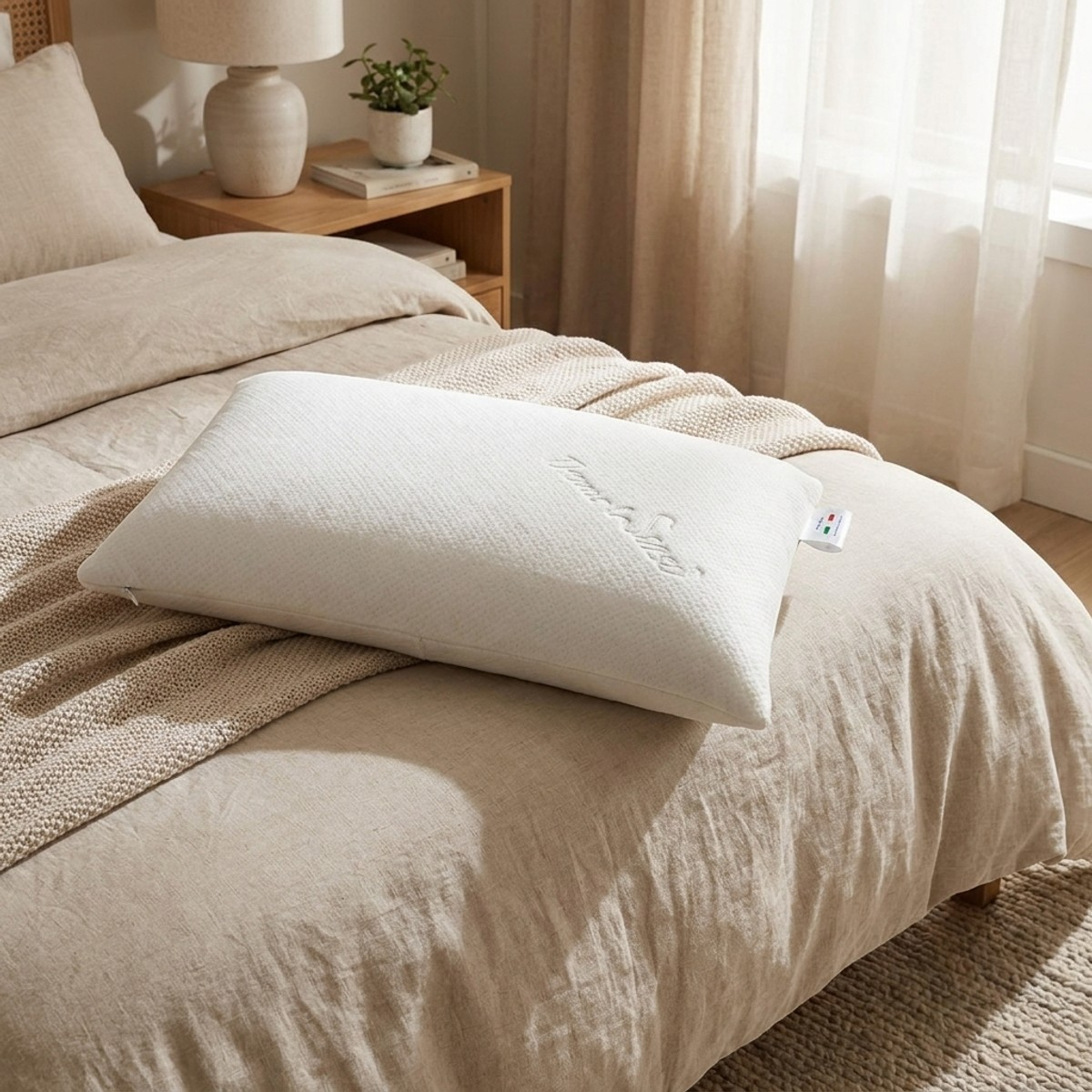 Almohada viscoelástica alveolada 70x40x12 Plushia