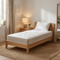 Matelas simple à ressorts ensachés indépendants et mousse mémoire Flur Simple