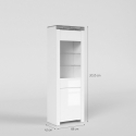 Vitrina alta con puerta y estantes de vidrio Holten