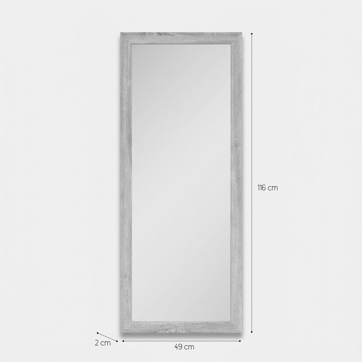 Specchio da parete rettangolare con cornice Kaspian