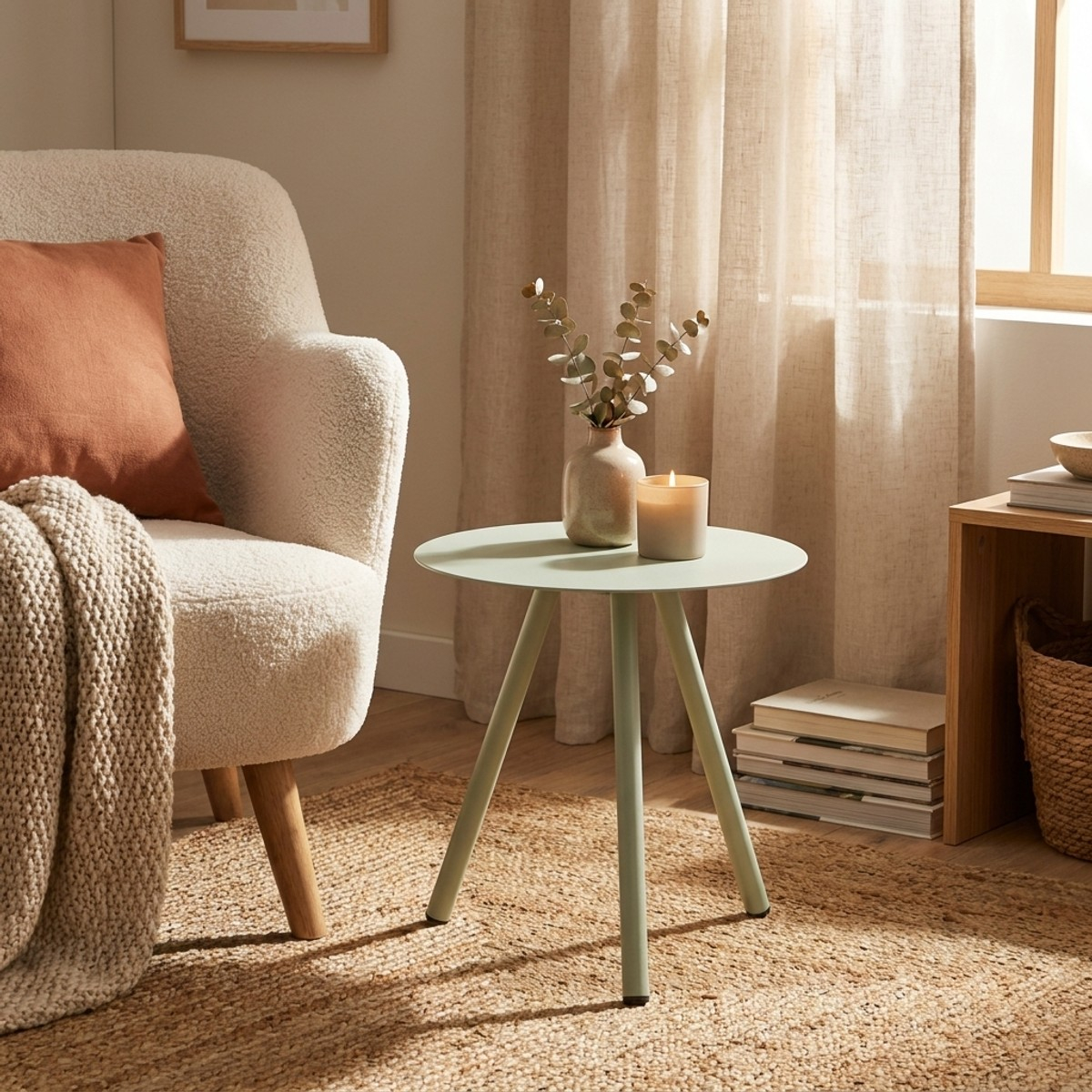 Niedriger quadratischer Couchtisch aus Metall Smart Zanini Design