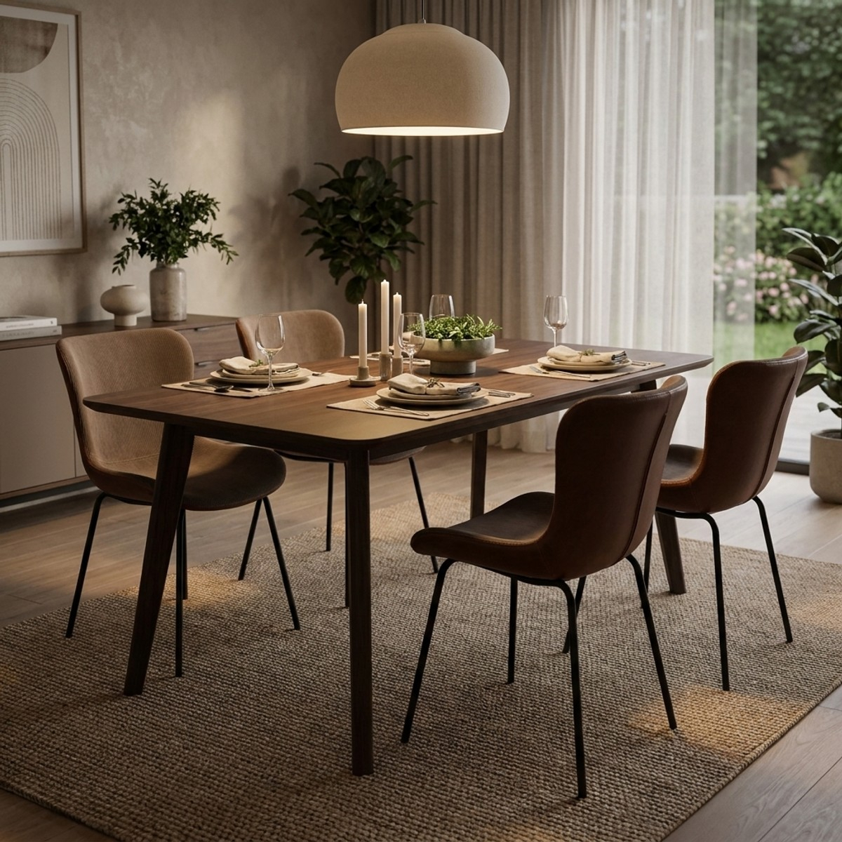 Set 2 sedie imbottite da pranzo Abby