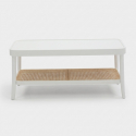 Rechteckiger Couchtisch aus Holz mit Ablage Thomas