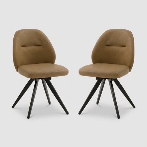 Set 2 sedie similpelle Greta
