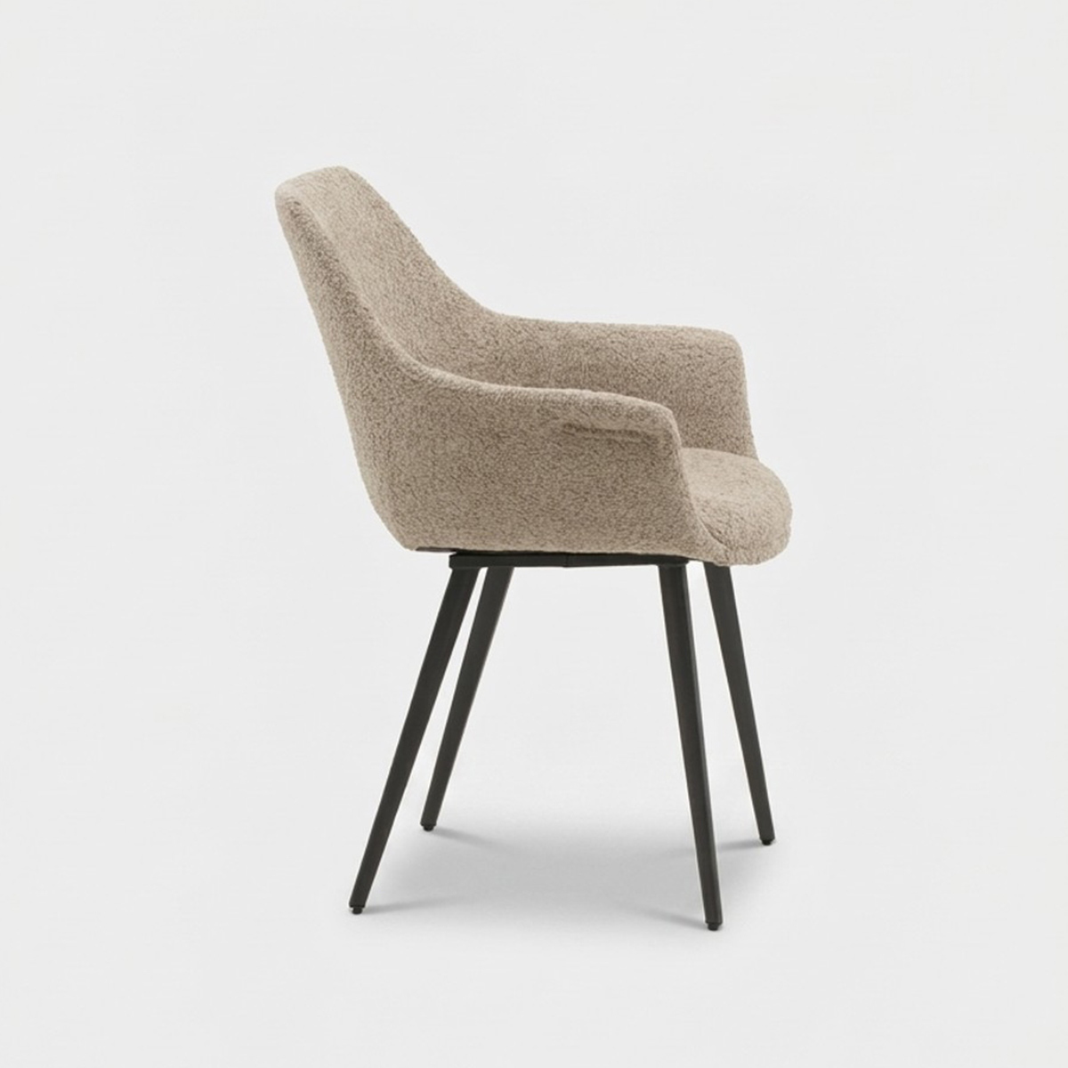 2er Set gepolsterte Esszimmerstühle aus Stoff Ornella