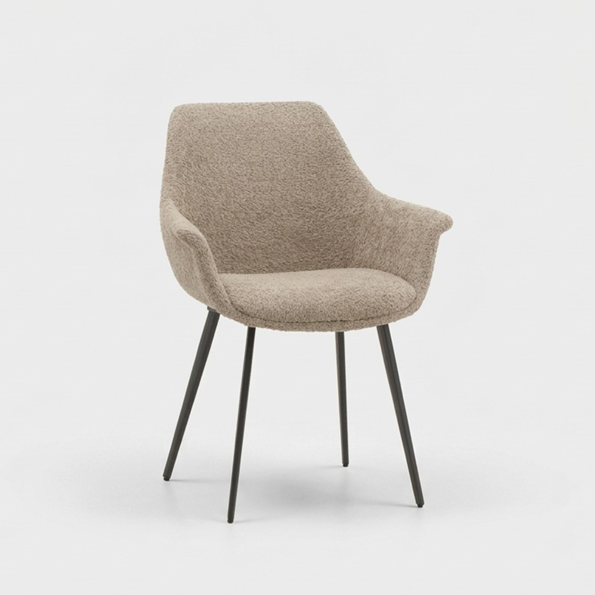 2er Set gepolsterte Esszimmerstühle aus Stoff Ornella