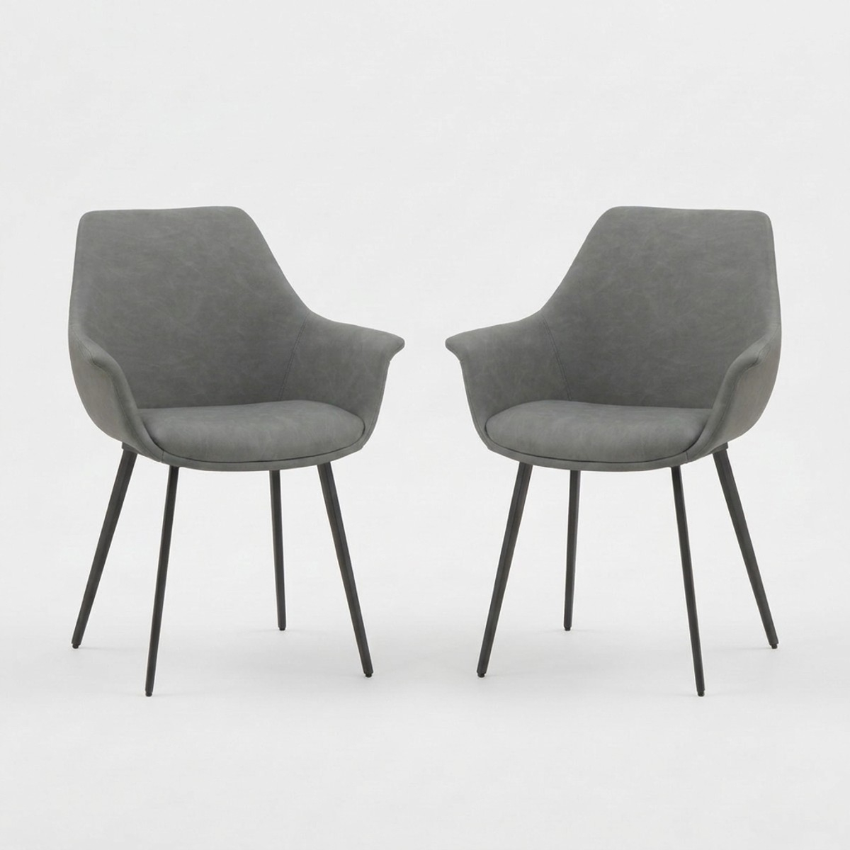 2er Set gepolsterte Esszimmerstühle für Wohnzimmer Ombretta