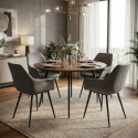 2er Set gepolsterte Esszimmerstühle für Wohnzimmer Ombretta