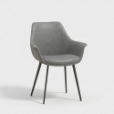 2er Set gepolsterte Esszimmerstühle für Wohnzimmer Ombretta