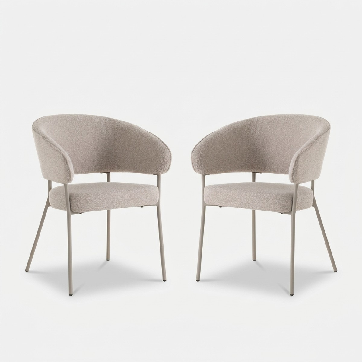 2er Set moderne gepolsterte Esszimmerstühle aus Stoff Amarone