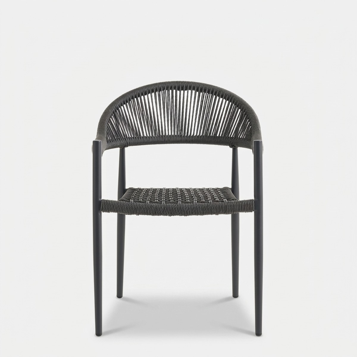 2er Set gepolsterte Esszimmerstühle aus Stoff Metallbeine Armando