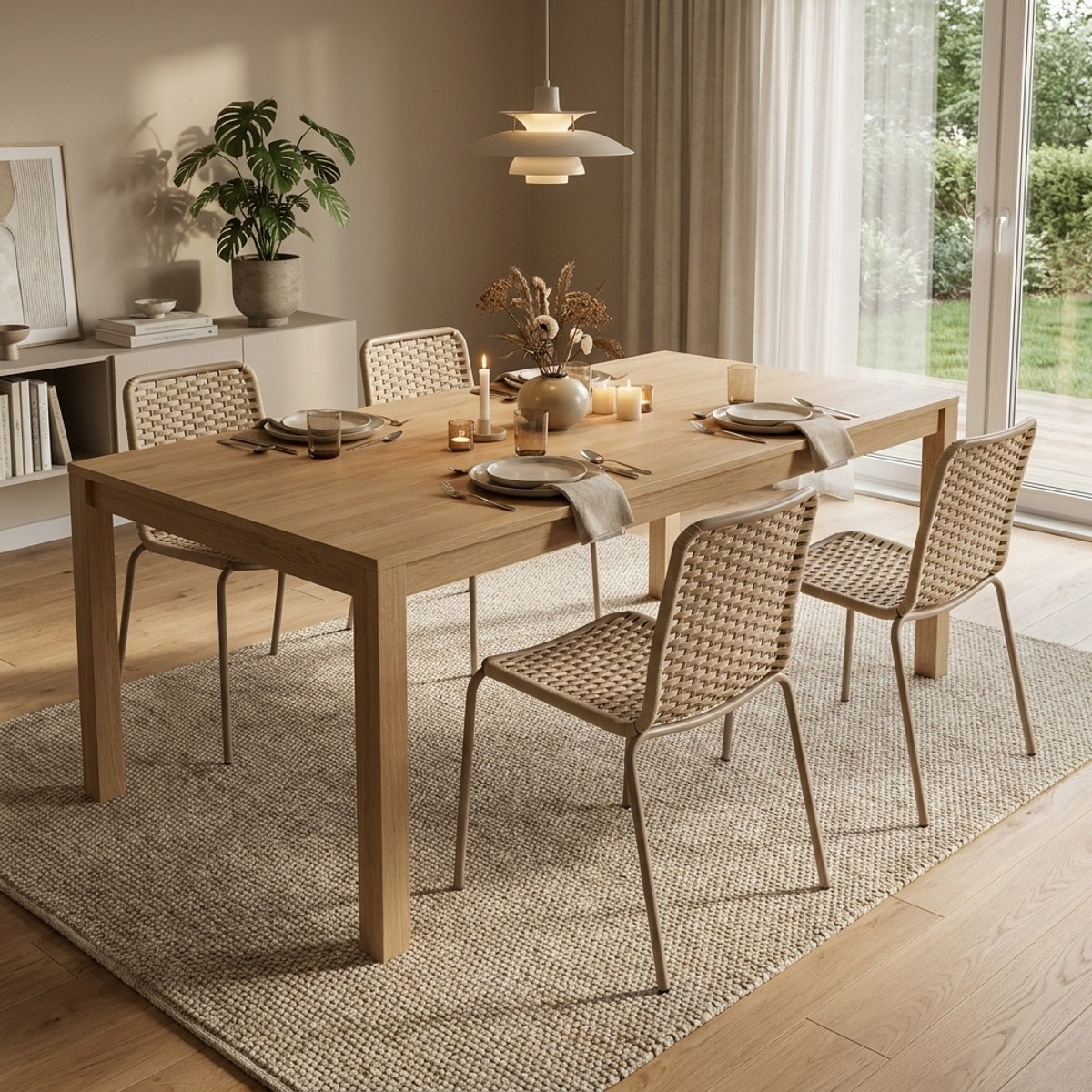 2er Set moderne Esszimmerstühle mit Stoffbezug Adriano
