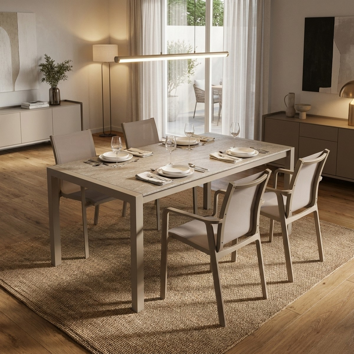2er Set stapelbare Stühle für innen und außen Pantelleria