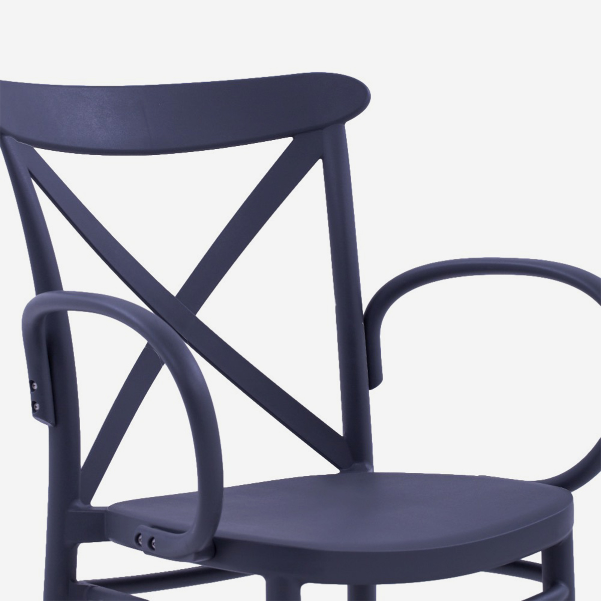 2er Set stapelbare Gartenstühle mit Armlehnen Zagabria