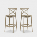 Set 2 sgabelli da bar alti 65 cm per cucina e giardino Zagabria