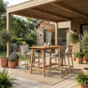 Set 2 sgabelli da bar alti 65 cm per cucina e giardino Zagabria
