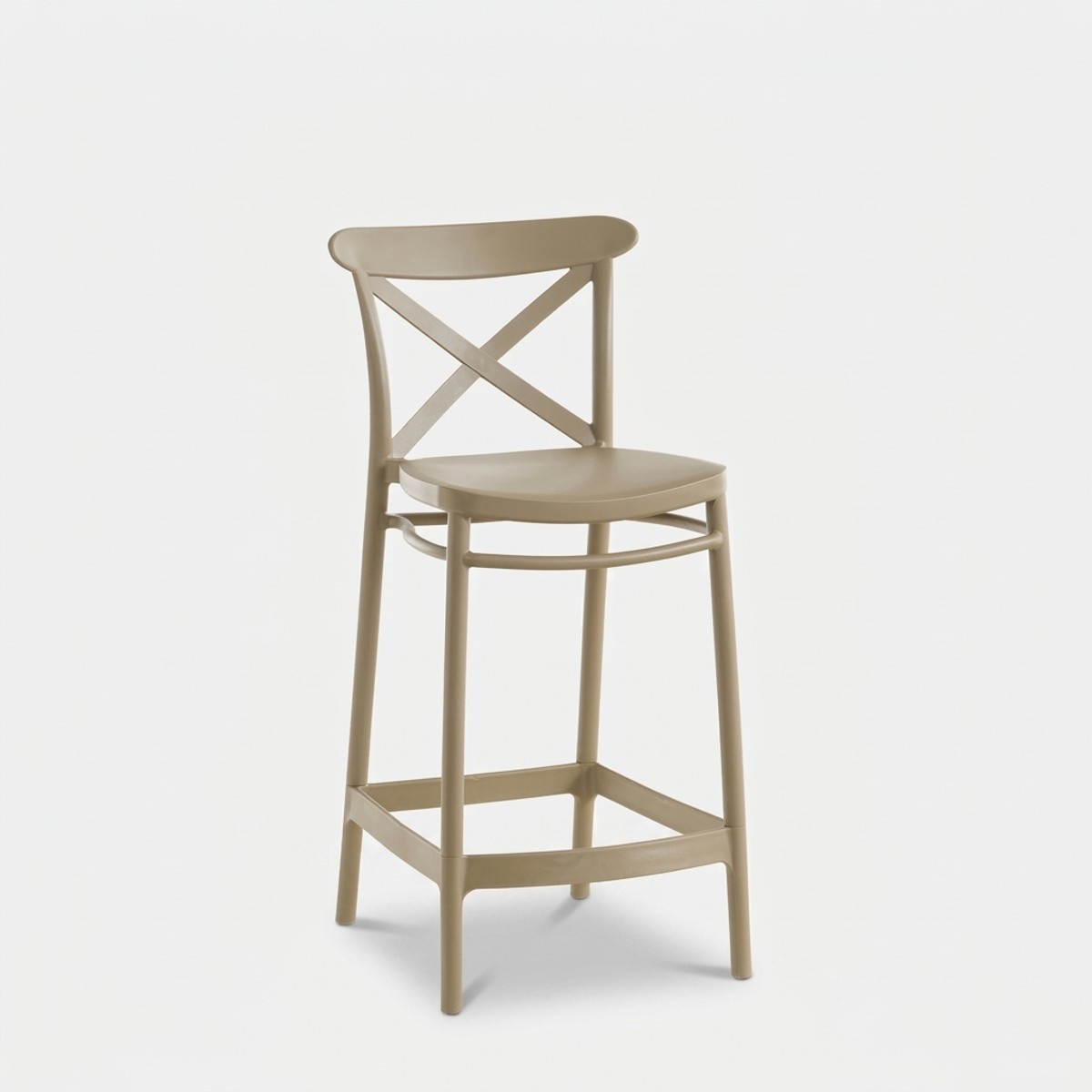 2er-Set Barhocker 65 cm Sitzhöhe für Küche und Garten Zagabria