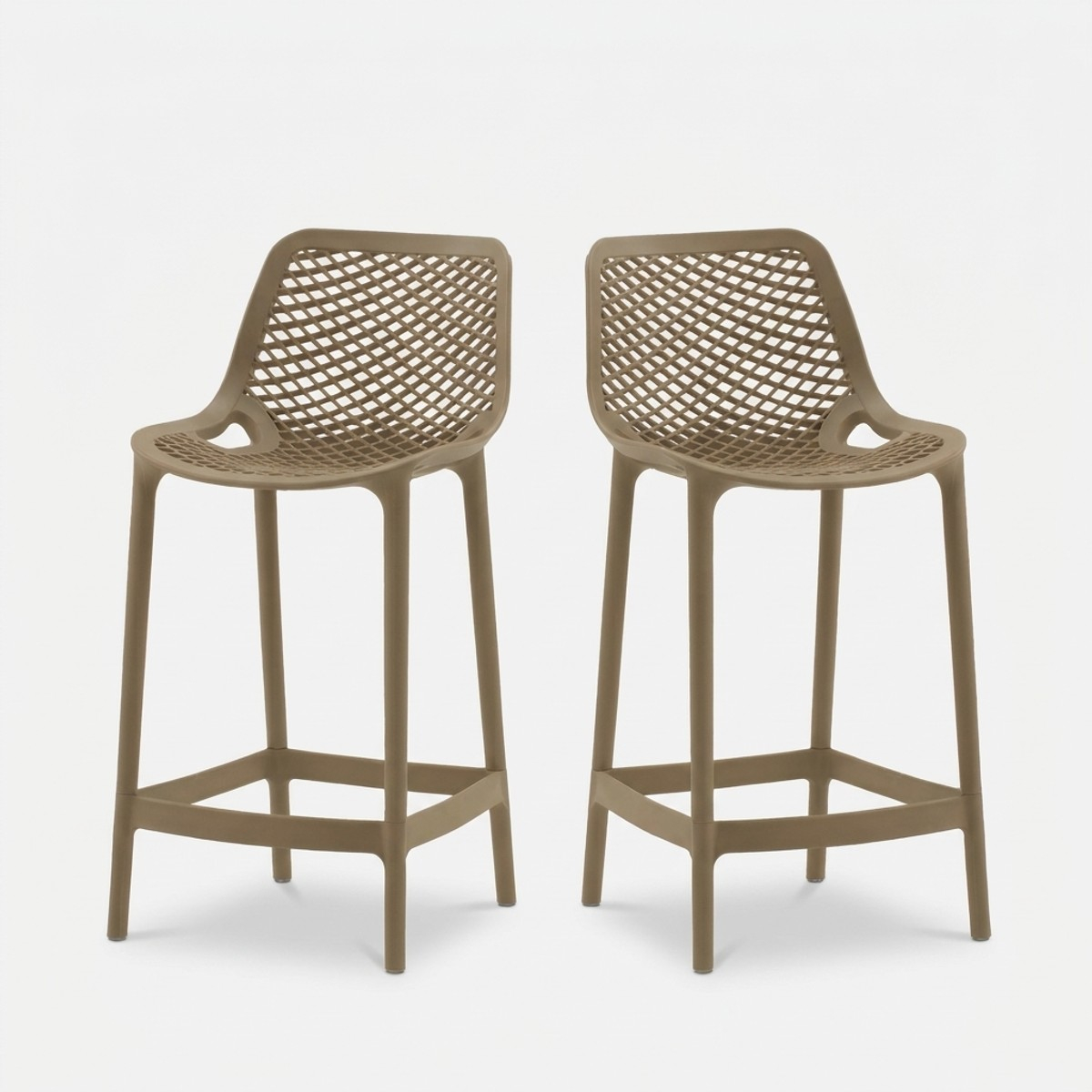 2er-Set Barhocker für Küchentheke und Garten Malinska