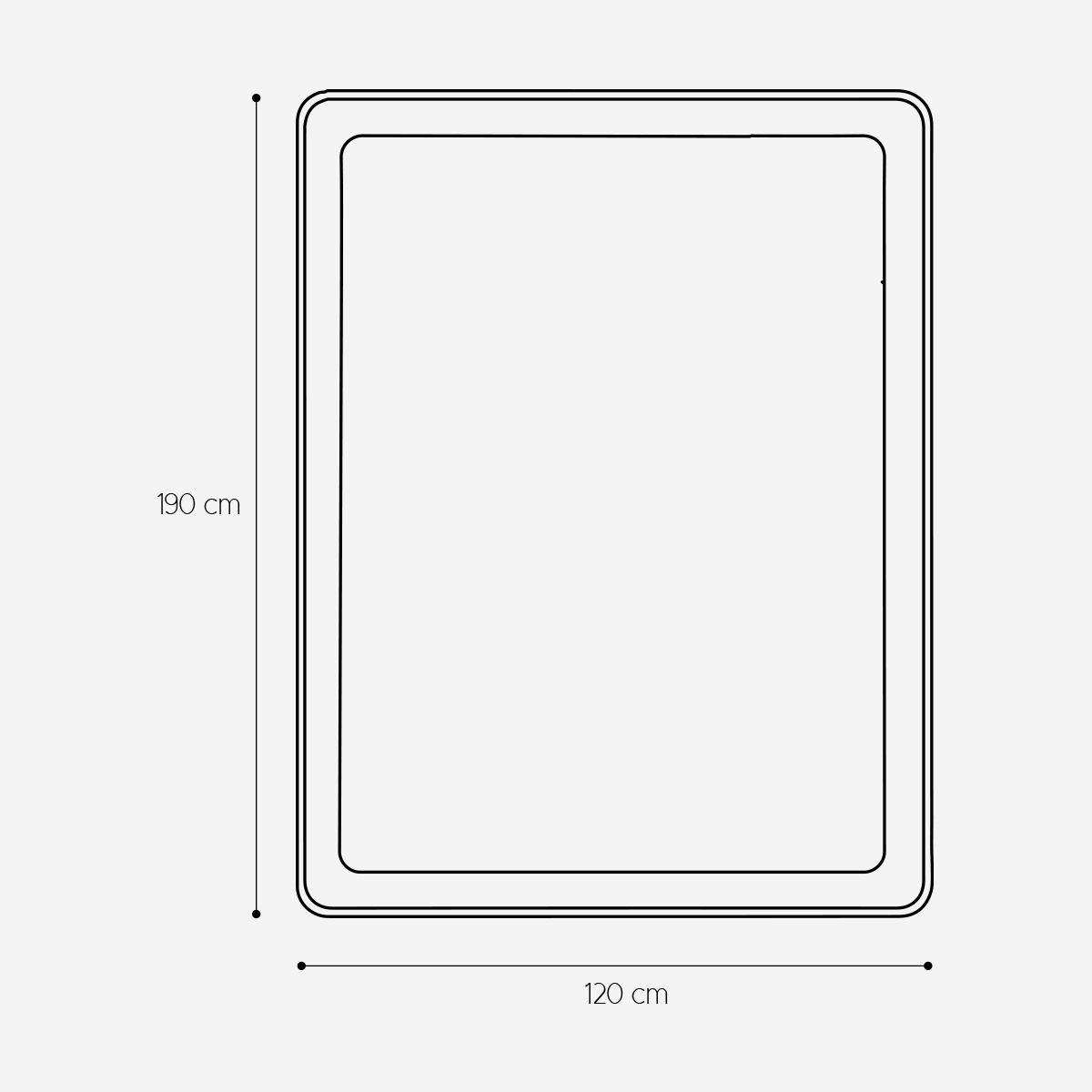 Memory-Foam-Matratzentopper Duvet für französisches Bett 120x190 cm