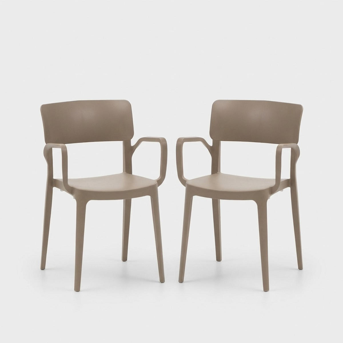 2er Set stapelbare Gartensessel für drinnen und draußen Antibes